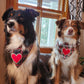 Plaid Dog Bandana with Chenille Heart