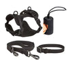 4-Piece Dog Set: Collar, Harness, Leash, and poop bag dispenser