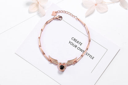 Angel Wings Projection Bracelet with picture of your choice