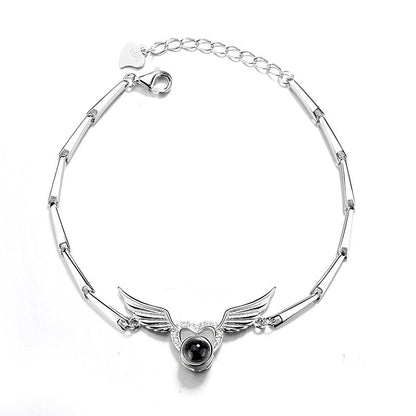 Angel Wings Projection Bracelet with picture of your choice