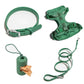 4-Piece Dog Set: Collar, Harness, Leash, and poop bag dispenser