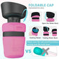 Portable Water Bottle with Built-in Flip Bowl