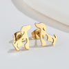 Women's Stainless Steel Cute Puppy Stud Earrings