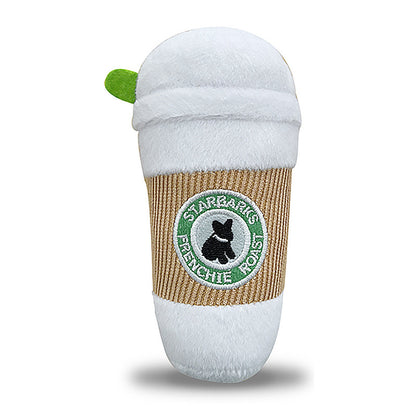 Coffee Cup Plush Dog Toy