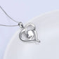 Dog Footprints Heart Necklace