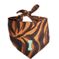 Reversible Leopard & Zebra Pattern Dog Bandana with Customizable Letters