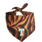 Reversible Leopard & Zebra Pattern Dog Bandana with Customizable Letters