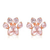 Rose Gold Paw Earrings