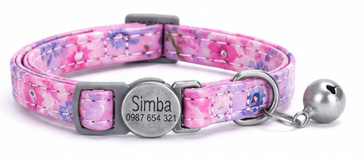 Personalized Cat Collar with Safety Breakaway Buckle