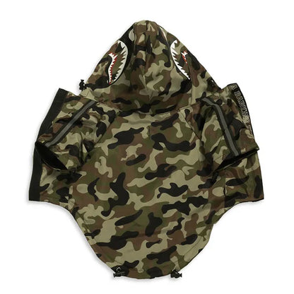 Camo Hooded Raincoat/windbreaker