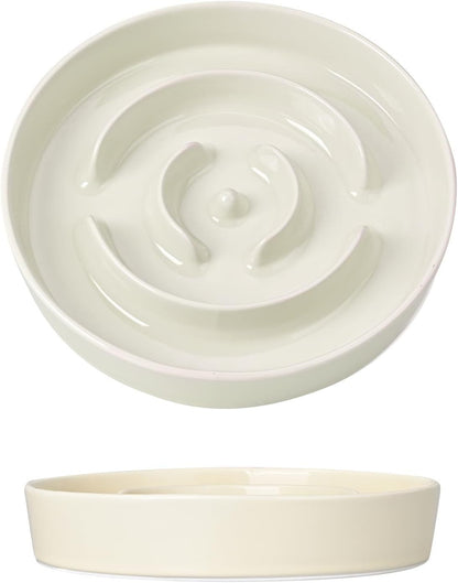 Slow Feeder Ceramic Dog Bowl