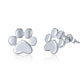Sterling Silver Paw Stud Earrings