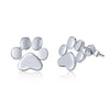 Sterling Silver Paw Stud Earrings