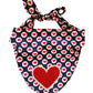 Navy Dog Bandana with Chenille Heart