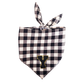 Customizable Black & white check bandana with chenille patch