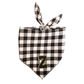 Customizable Black & white check bandana with chenille patch