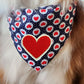heart chenille patch on bandana