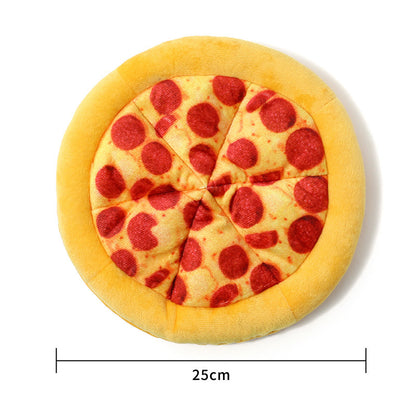 Plush Pepperoni Pizza Dog Toy