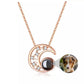 Star moon projection customized photo necklace