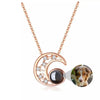 Star moon projection customized photo necklace