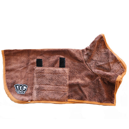 Micro terry dog bathrobe